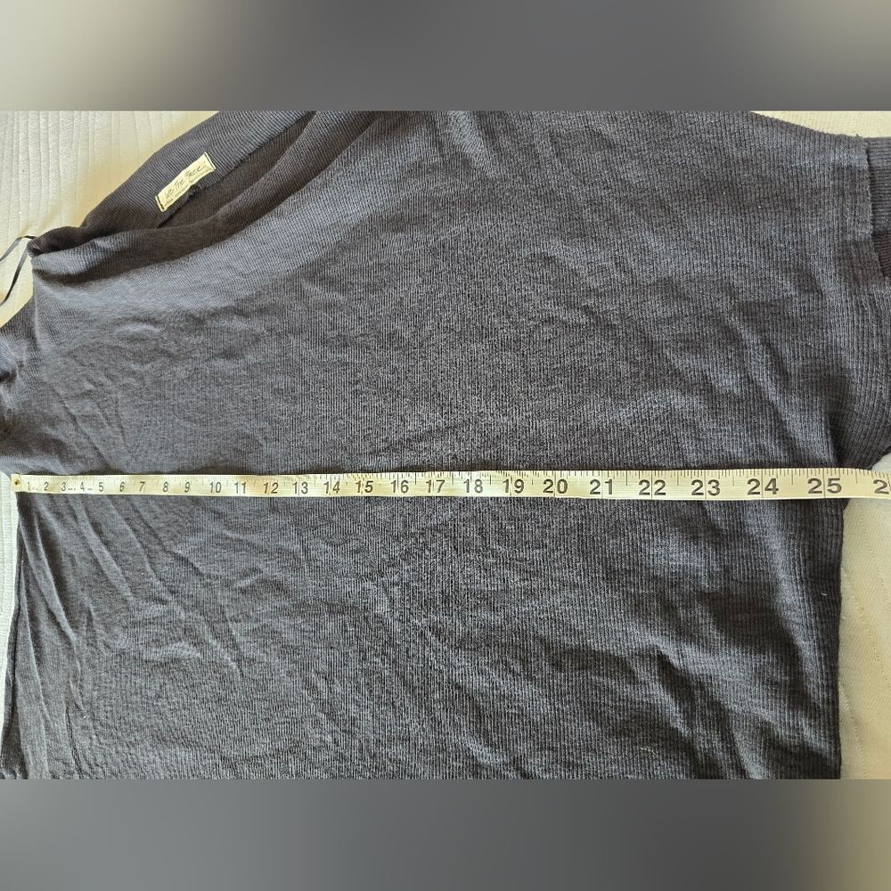 ✨️Free People | Londontown Asymmetrical Ribbed Thermal Top| Med |Oversized✨️ - Picture 3 of 8